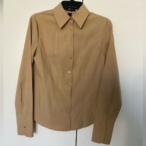 Express Tan Button-Up Shirt